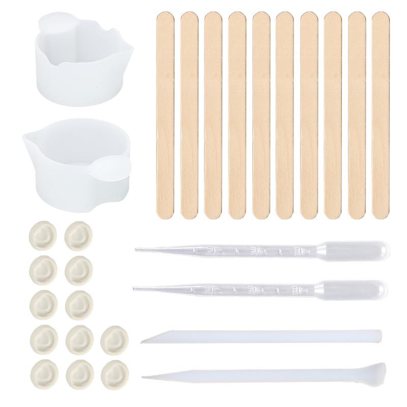 

15/28Pcs Glue Mixing And Dispensing Cup Epoxy Diy Mold Resin Mixing Casting Tools Kit Diy Craft Jewelry Making A1