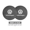 For Volkswagen VW 2pcs Car Cup Holder Coaster Suede Anti Slip Anti Scratch Insert Scirocco Passat Polo B5 B6 B7 CC Tiguan Sharan DG9