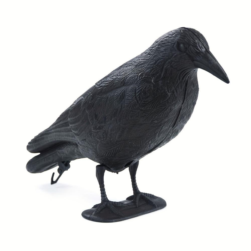 Repellent Life Size Crow Black Lifelike Hunting Decoy Halloween Scarer Pigeon  Courtyard Garden