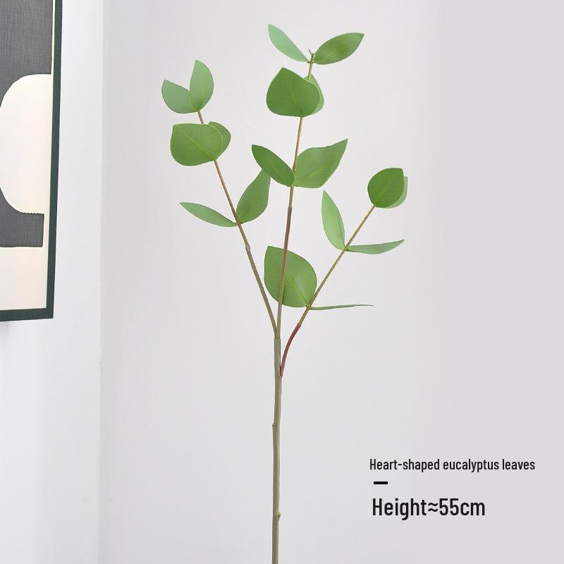 Eucalyptus Gold Coin Leaf Artificial Plant with Long Stem and Pulp Leaves for Decoration