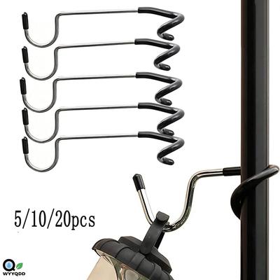Outdoor Camping Light Hook Stainless Steel Camping Lantern Hanger Non Slip Tent Light Hanger Hook Bird Feeder Pole Hook S Shape