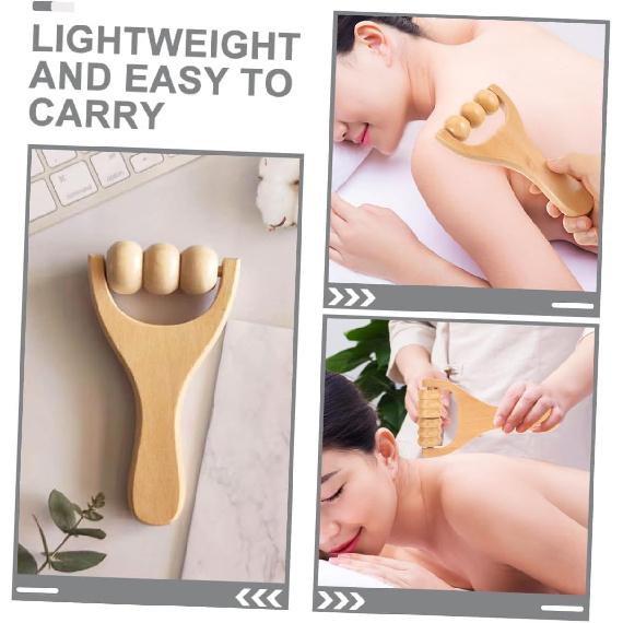 4pcs Wooden Massage Tools Ergonomic Wood Massager for Full Body Relief for Neck Back Legs Arms and Feet Lightweight and Portable for Home and Travel