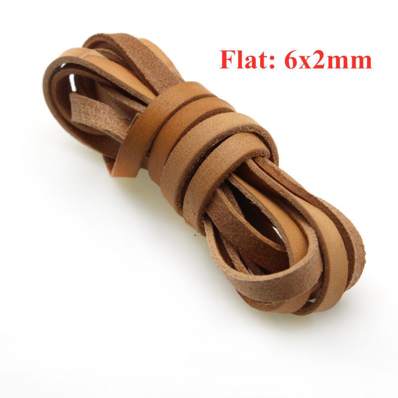 2Meter 1 2 3 4 5 6 8 mm Genuine Cow Leather Cord for Bracelet Necklace Round Flat Leather Strap Rope String DIY Jewelry Making