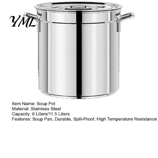 High Efficiency Heat Transfer Pot Stainless Steel Soup Pot, with Lid And Handle, Stockpot, Versatile Home Chef Kettle Uniform Conduction for Catering
