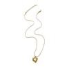 Love Heart/Bowknot Adjustable Necklace Stainless Steel Layering Jewelry for Women Elegant Everyday Gift