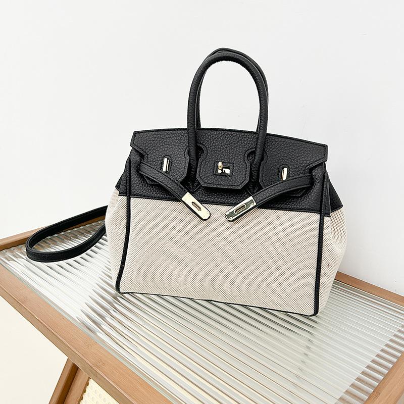 Новая модная и высококлассная классическая контрастная платиновая сумка, портативная, на плечо, через плечо, трендовая женская сумка