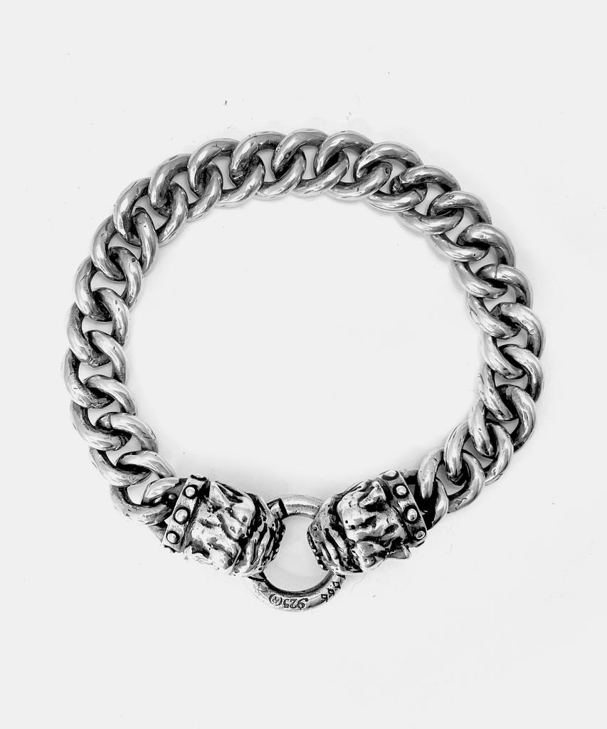 Sheen666 Bulldog Double Silver Bracelet