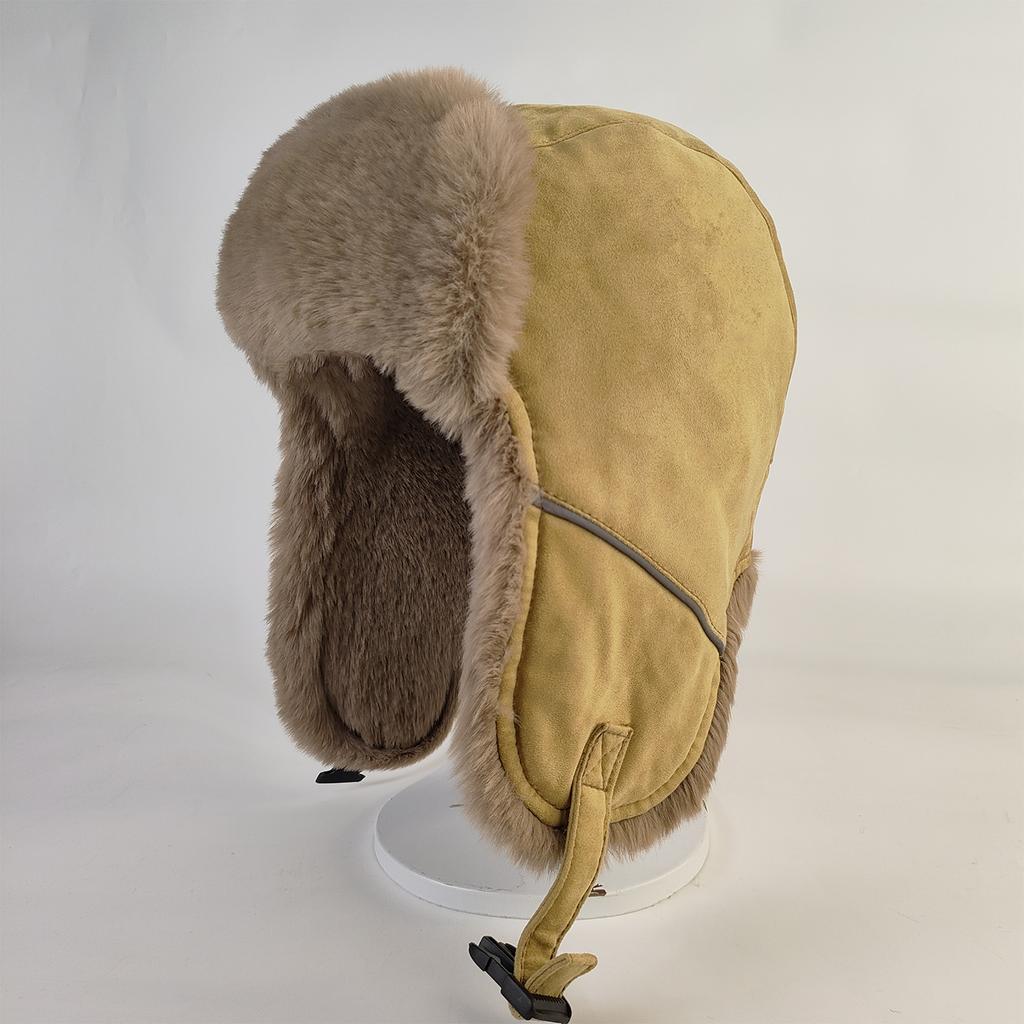 Retro Pilot Winter Hat For Women & Men Faux Fur Earflap Beanie With Thickened Warm Ear Protection Cap Female New