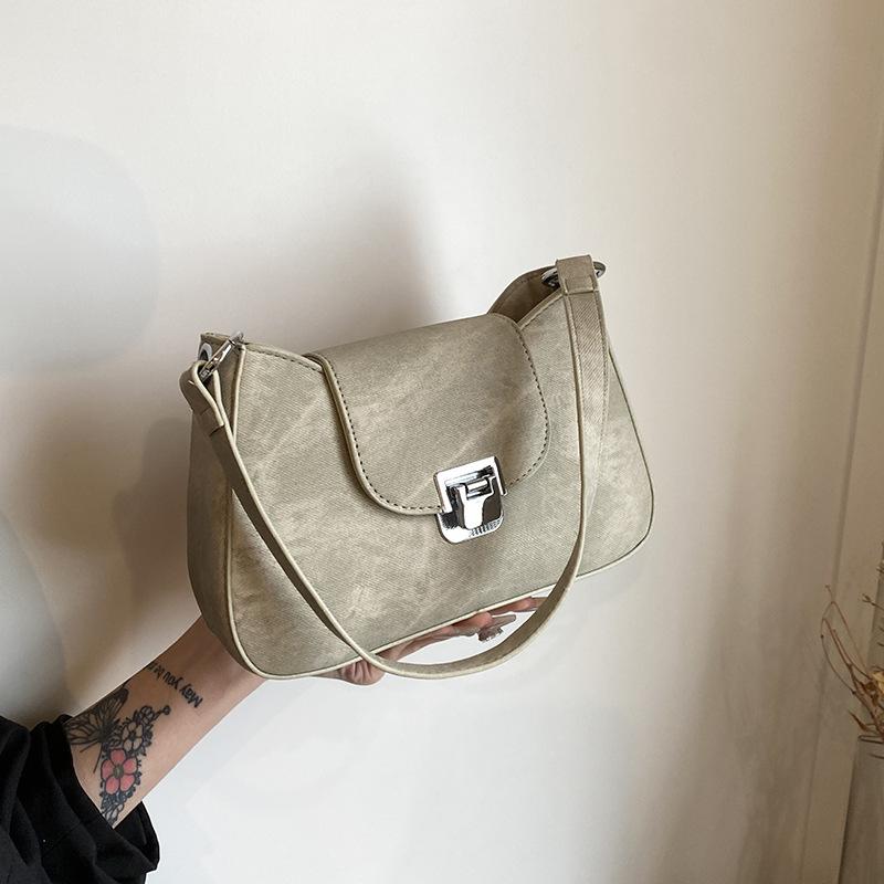 

Універсальна сумка під пахвами преміум-класу 2024, нова модна сумка на плечі в іноземному стилі з замком, універсальна жіноча весняно-літня сумка-месенджер білий