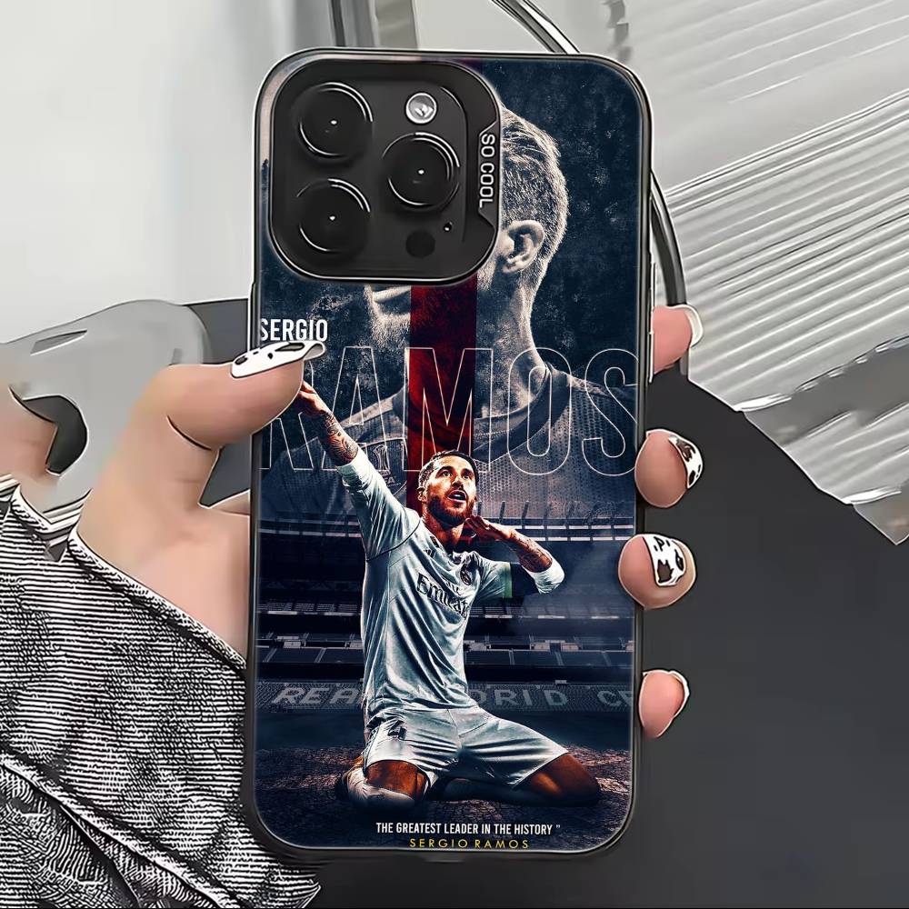 Футбольная поддержка Серхио Рамоса Чехол для телефона Для iPhone 17,16,15,14,13,12,11 Plus,Pro Max,XS,Красочный Серебряный Чехол для телефона Funda Cover iPhone15Plus