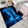 Blue Fantasy Elephant Carpet for Living Room Bedroom Bedside Floor Mat Sofa Table Area Rugs Home Decor Luxury Gift