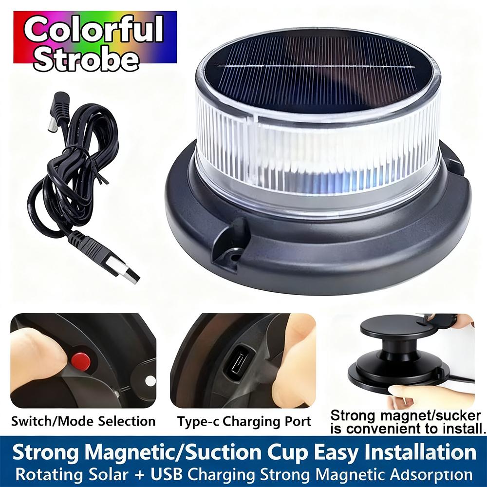LED Strobe Warning Light Emergency Beacon for Car Truck Roof Top Magnetic Base Security Auto 12V 24V Universal Flashing Light