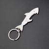 Haai Flesopener Multifunctionele Sleutelhanger - Metalen Sleutelhanger met Graveerbaar Logo, Creatief Cadeau