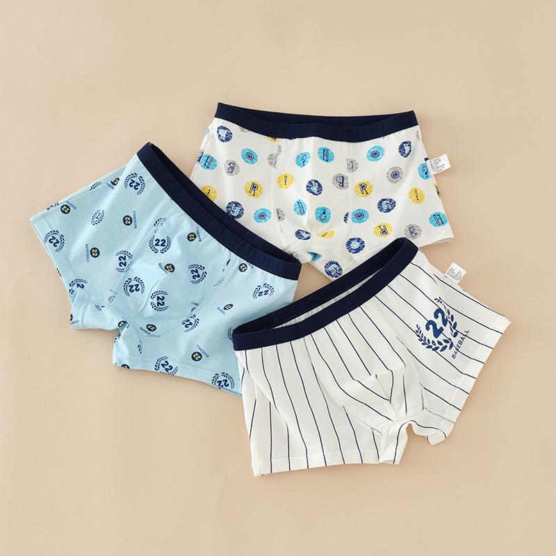 Boys' Pure Cotton Boxer Shorts - Breathable, Comfortable Underwear for Kids (Middle to Large) - Summer Style