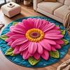 Yousheng 3D Sonnenblumen-Bereichsteppich Absorbent Schnelltrocknend Plüsch Kieselgur Fußmatte Rutschfest Wohnzimmer Schlafzimmer Badezimmer Küche Dekoration Floral