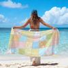 Bohemian Floral Patchwork Print Beach Towel Colorful Cottagecore Pattern Quick Dry Soft Absorbent Sand Free Towel for Summer