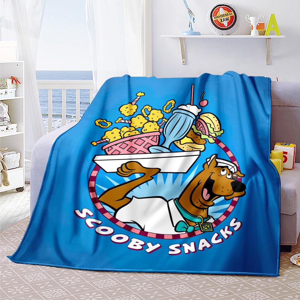 Halloween fantasy comedy adventure cartoon movie Scooby-Doo blanket soft home furnishing nap decoration four seasons warm Sherpa blanket U1