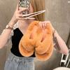 Premium hair slippers women's wear autumn and winter Korean version versatile 2025 new cross cotton mop office home