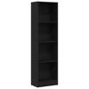 Bookshelf Black Oak Effect 40 x 24 x 143 cm Engineered Wood