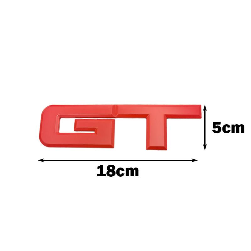OTOKIT 3D Gt Logo Metal Badge Emblem Car Sticker Fashion Car Decor Sticker for Mustang Focus Mk 1 2 3 7 Mondeo Car Styling