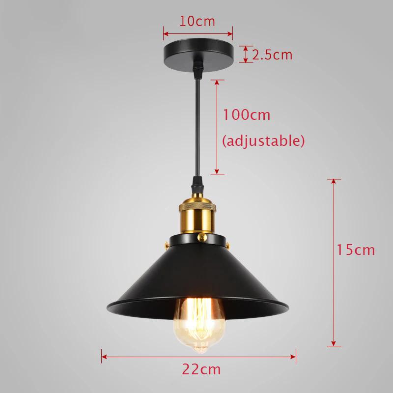 

Newrays Винтаж Ретро Черный E27 Подвесной Светильник Железный Зонтик Лофт Кухня Бар Подвесной Потолочный Светильник