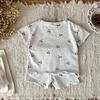 Baby Cherry Print Summer Shorts Set - Breathable Cotton Two-Piece Loungewear