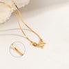 1Pcs New Titanium Steel Chain Necklace Non-fading 45cm Clavicle Chain M-shaped All-match Women's Simple Necklace