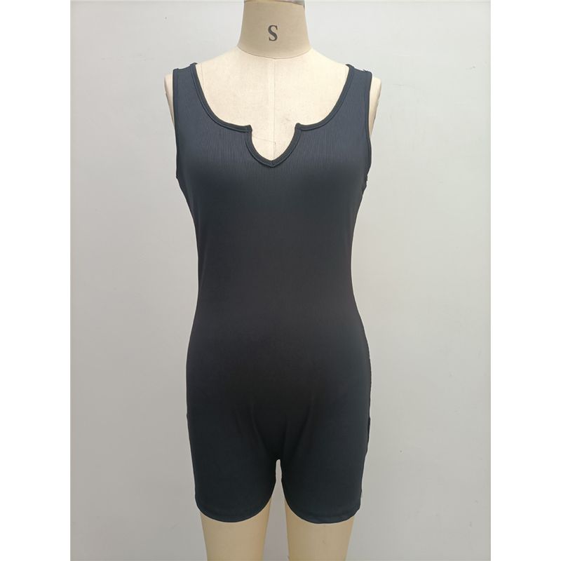 

INS Fashion Jumpsuit Shorts Female Overalls Jumpsuit Rompers Shorts Women Black M