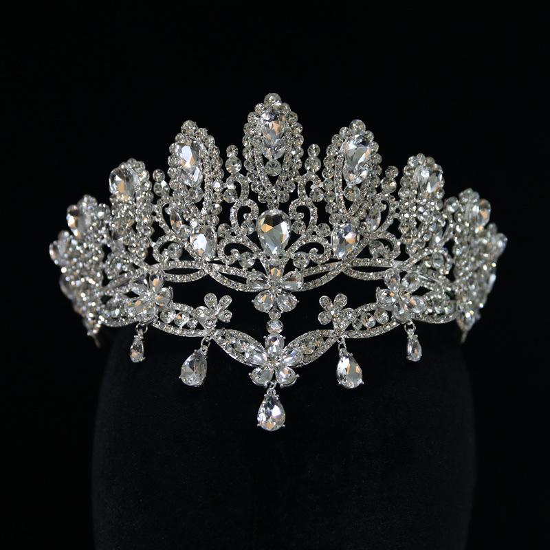 

New Double Crown Luxury and Elegant Bride Wedding Crown Tiara Crown Tiara Hair Accessories Main Wedding Accessories