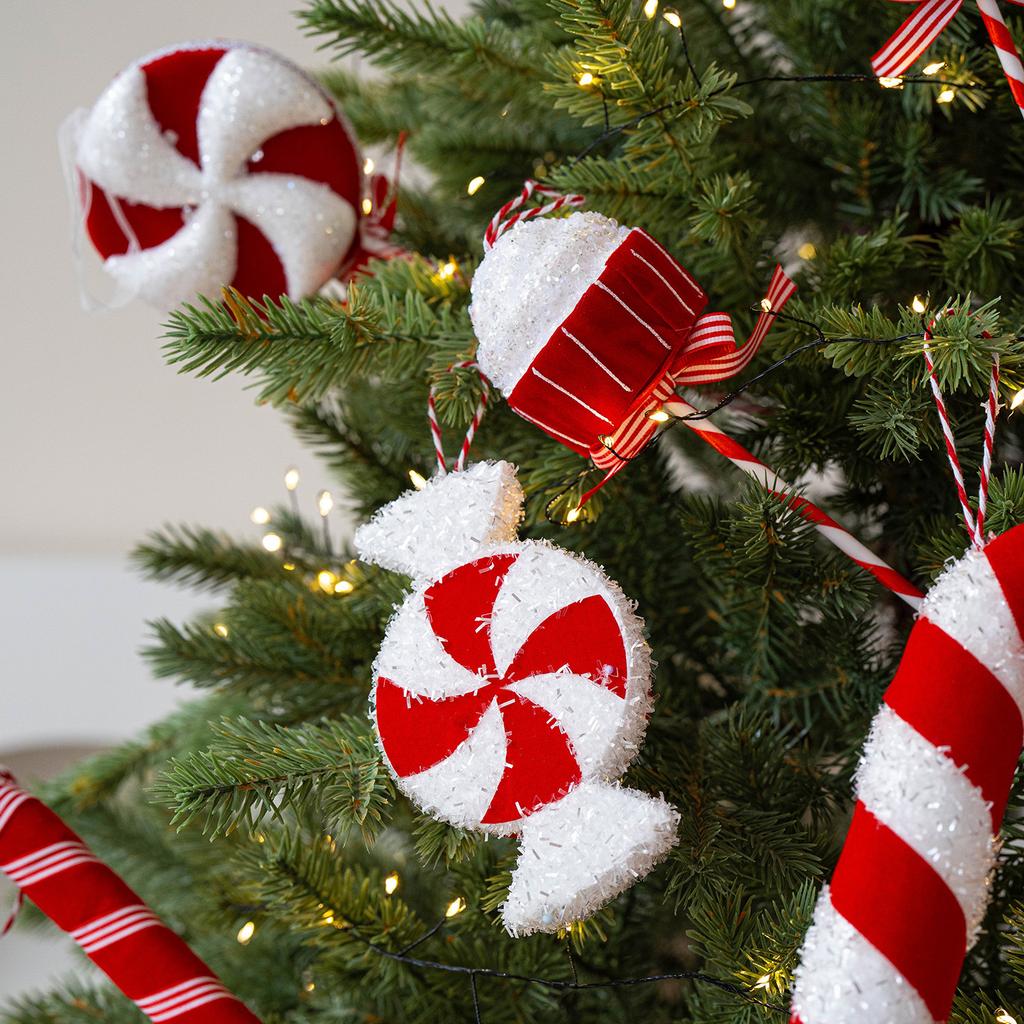 Multicolor Christmas Lollipop Decorations Foam Cartoon Candy Cane Hanging Pendants  New  Xmas Home Party Decor Navidad