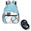 Anime Project Sekai P-Sekai Otter Student Backpack School Bag Hiking Travel Daypack for Men Women Fashion Bookbag Shoulder Bags