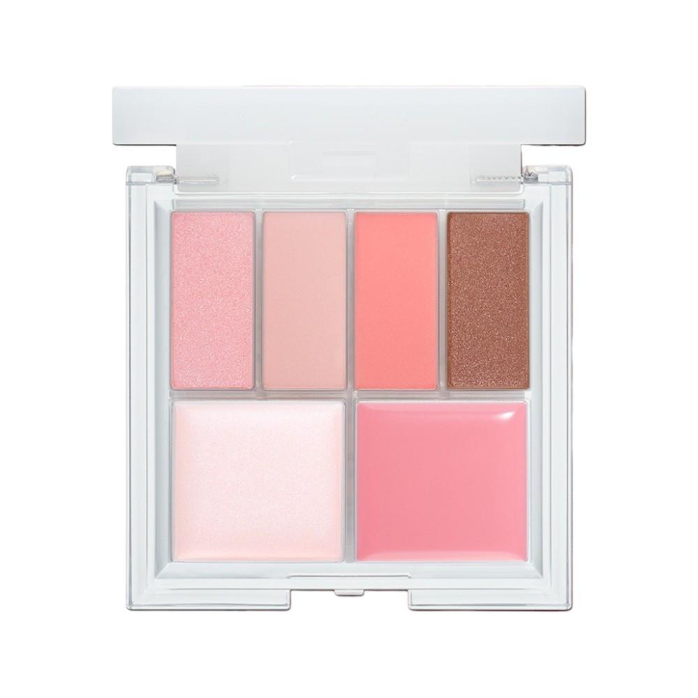 16Brand My Magazine Eye Shadow Multi-Palette, 04 Rodeo Innocent Look - Soft Coral & Peach Daily Makeup, Long-Lasting Korean Eyeshadow Palette, 1ea