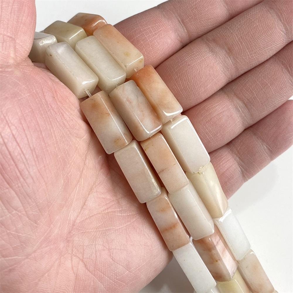 8X20MM Natural Square Tube Stone Beads Amazonite Aventurine Howlite Dalmation Gem Beads Charm For Jewelry Making Artistic works