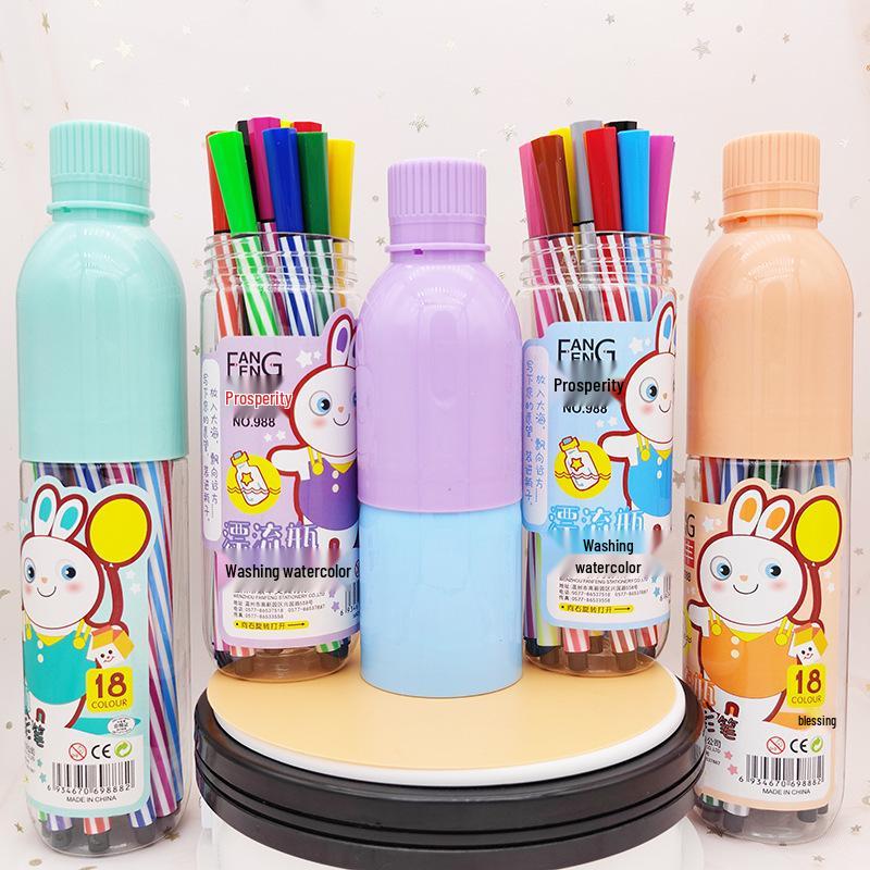 Pennarelli ad Acquerello Lavabili per Bambini: Set di Materiali Artistici per Scarabocchiare e Dipingere