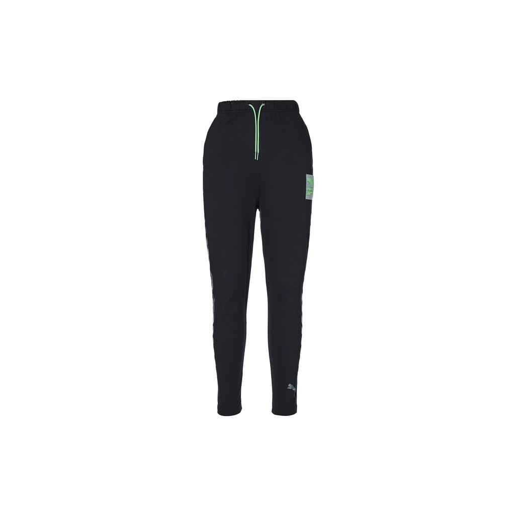 Puma Side Stripe Pattern Casual Running Training Pants Women Pants Black 530682-01