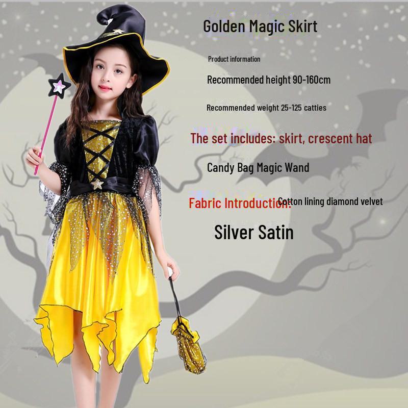 European and American Children's 2021 Halloween Witch and Anime Cosplay Costumes