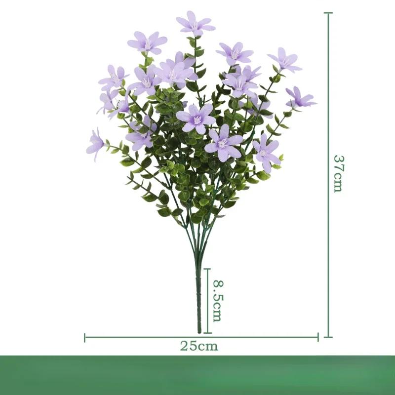 3pcs Simulation Flower Plastic Eucalyptus Leaf Bouquet Restaurant Decoration Artificial Eucalyptus Green Plant Silk Fake Flowers