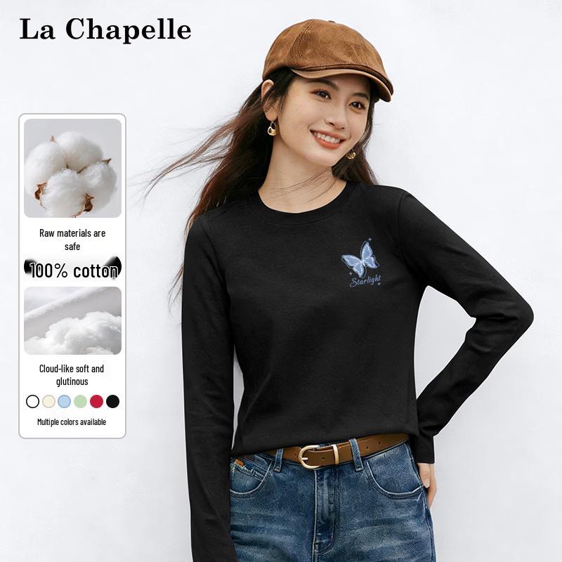 La Chapelle Women's Pure Cotton Long Sleeve T-shirt