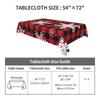 Christmas Holidays And Rectangular Red Check Snowflake Tablecloths Decorated For Holiday Parties Waterproof Tablecloths Decorate