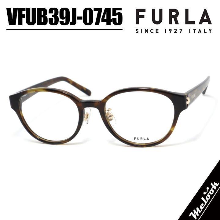 Used FURLA Women s VFUB39J-0745 50 Size Glasses Glasses Frame Sunglasses Shiny Brown Marble