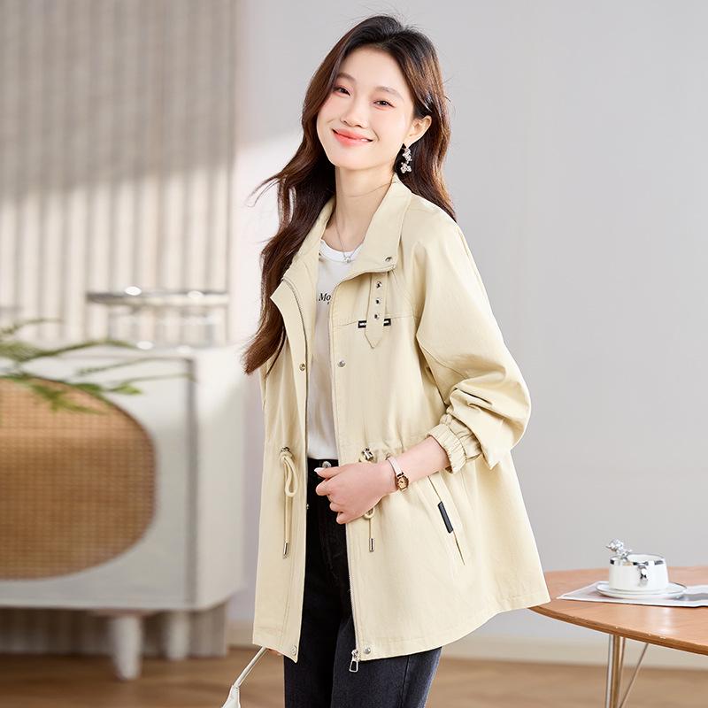 

2025 Spring Fashion Women s Stand Collar Loose Casual Top L1598 XL (130-150 jin) лимонно-желтый