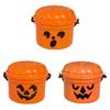3/7Pcs Mini Pumpkin Bucket Striking Nostalgic Design Weird Atmosphere Spooky Mini Pumpkin Bucket Ornament