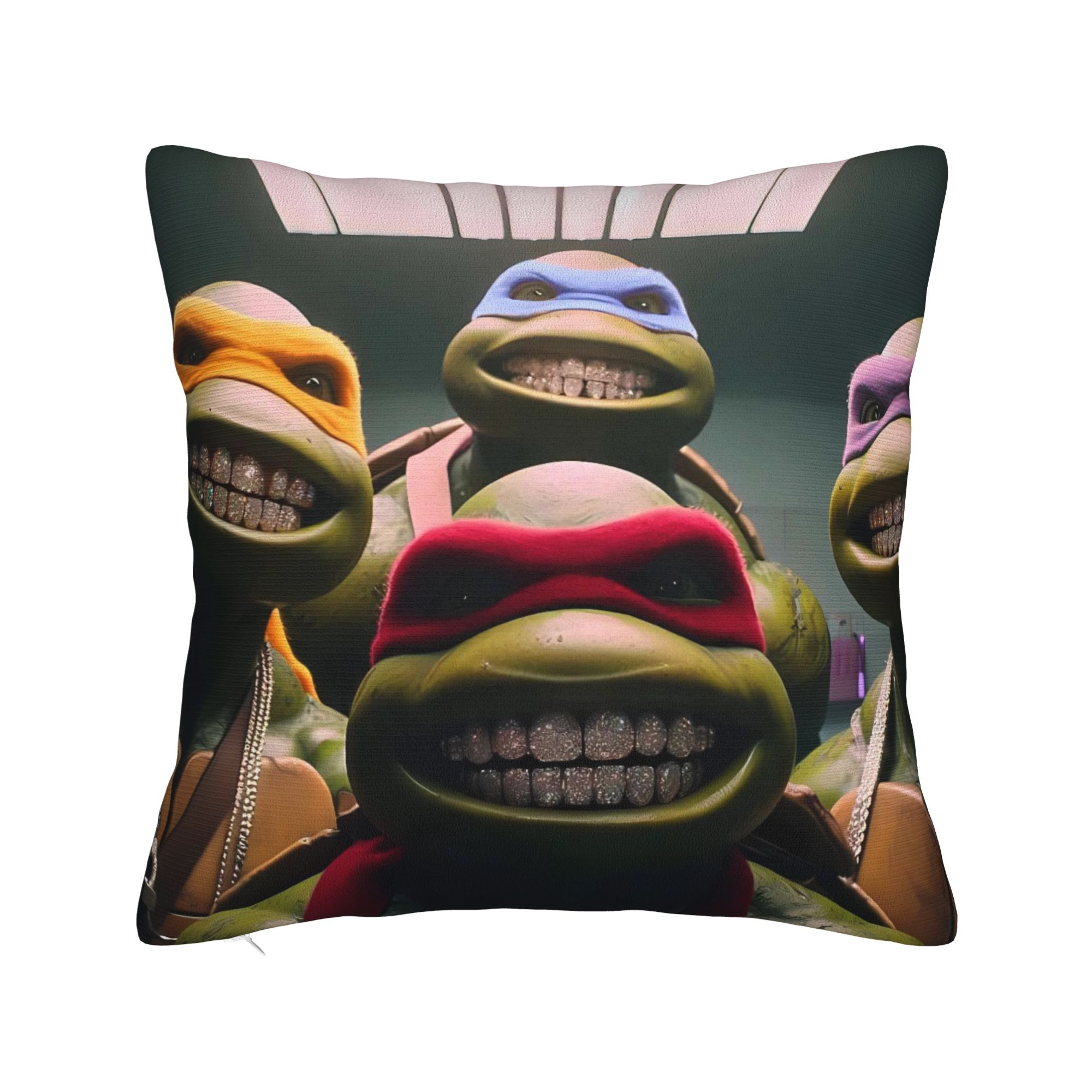Pillow Case TT-eenage M-Mutant Ninja Turtles Comfy Pillow Cover For Office Car Home Decor Novelty Pillowcases 12x12Inch