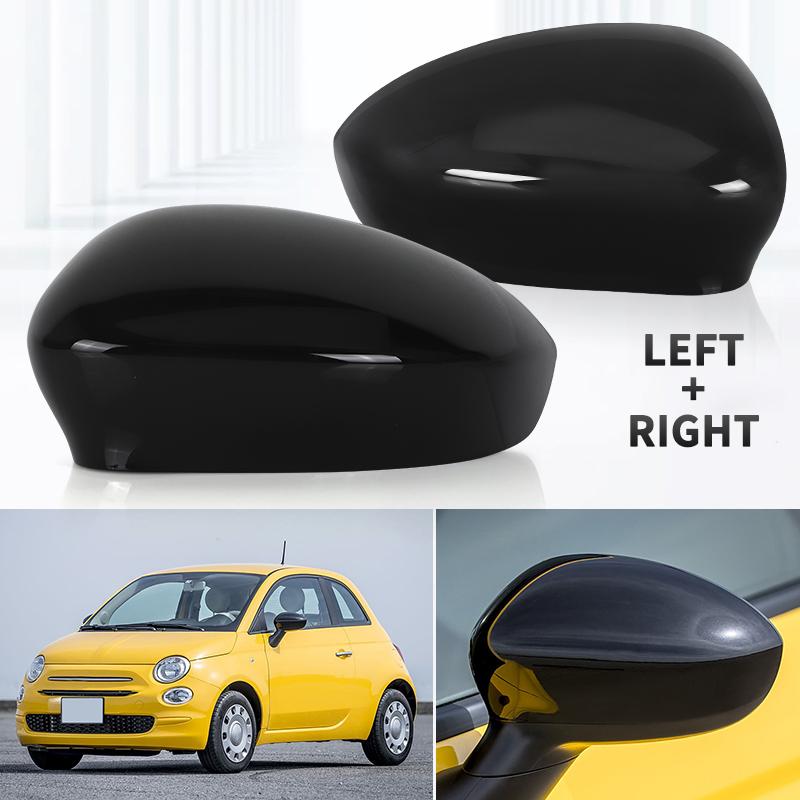 Door Side Wing Rearview Mirror Cover Cap For Fiat 500 500c Grande Punto 595 Abarth 695 2007 2008 2009 2010 - Mirror Housing