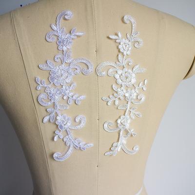 Red Car Bone Lace Pair Flower Decal Patch Wedding Dress Cheongsam Wedding Shoes Handmade Diy Material Lace Lace Accessories