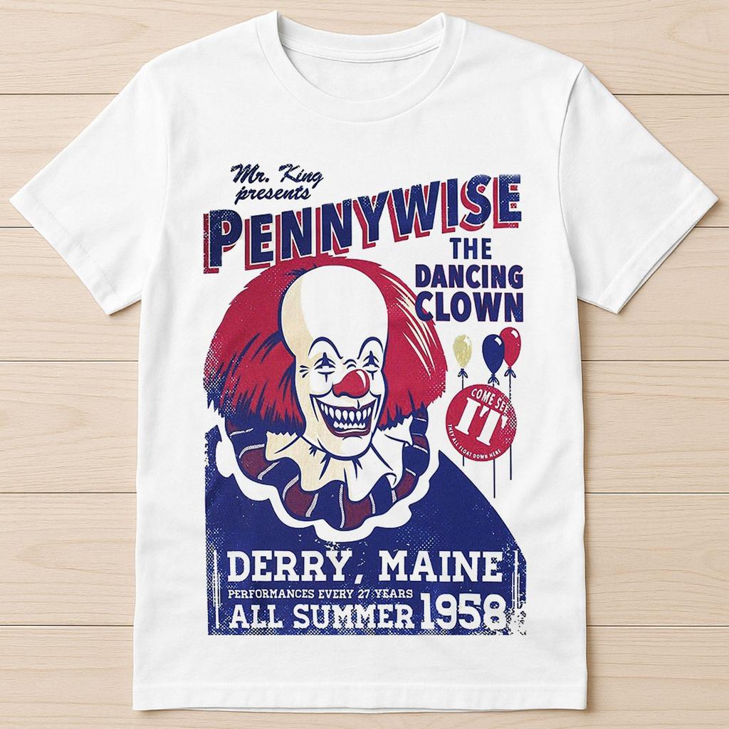 Pennywise The Dancing Clown Stephen Kings Come See It Movie Tee T Shirt 2177