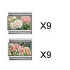 Stainless Steel Flower Assorted Charms Bracelet 18 Pcs Italian Links Fit 9mm Women Hand Bracelet Jewelry Making