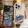 Phone Case: 2D Flat Design Suitable for iPhone 18, 17, 16, 15, 14, 13 Pro Protective Case, Unisex, Space Astronaut, Christmas and Halloween Gift