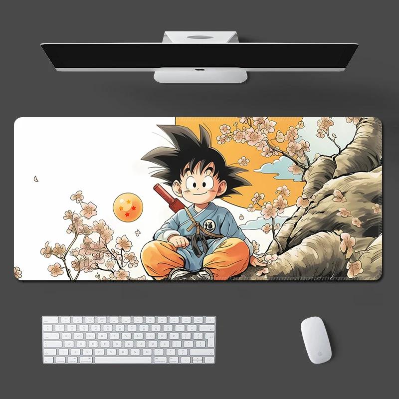 Men's Mouse Pad Leather Anime Dragon Ball Waterproof Anti-Slip Mouse Pad Son Goku Desk Pad Customized Locking Laptop Keyboard Pad Student Writing Pad