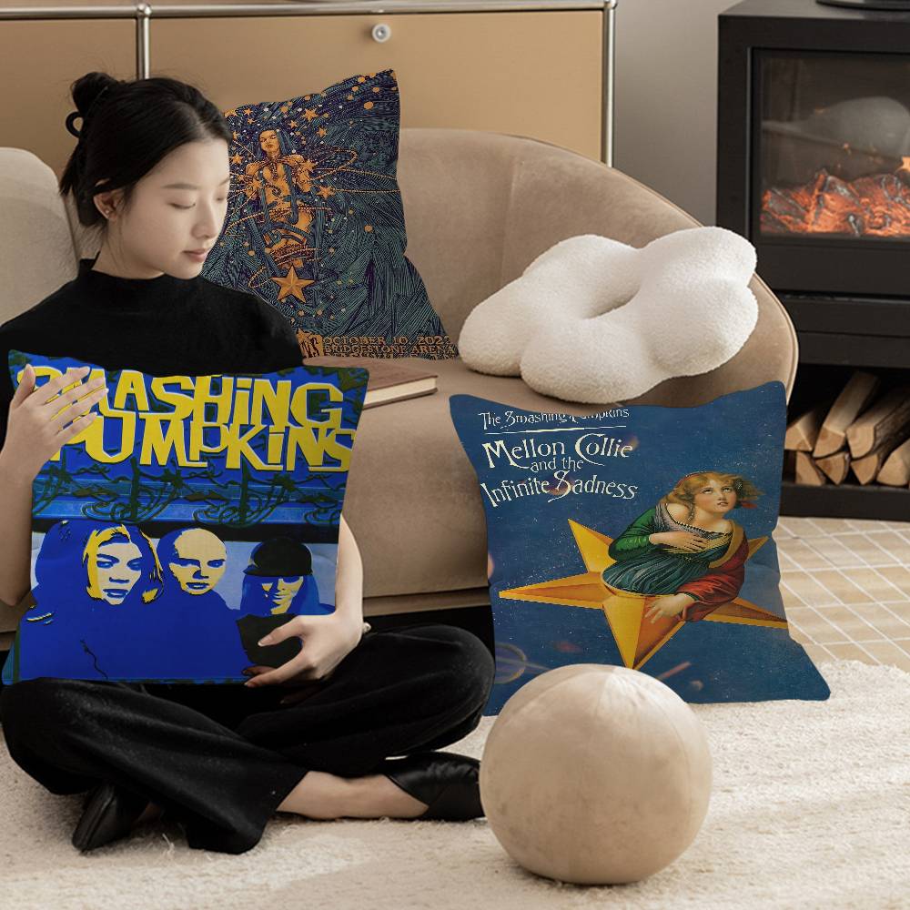 The Smashing Pumpkins band Maple Design Cushion Cover Happy Autumn Harvest decor Holiday Decorati Pillow Cover